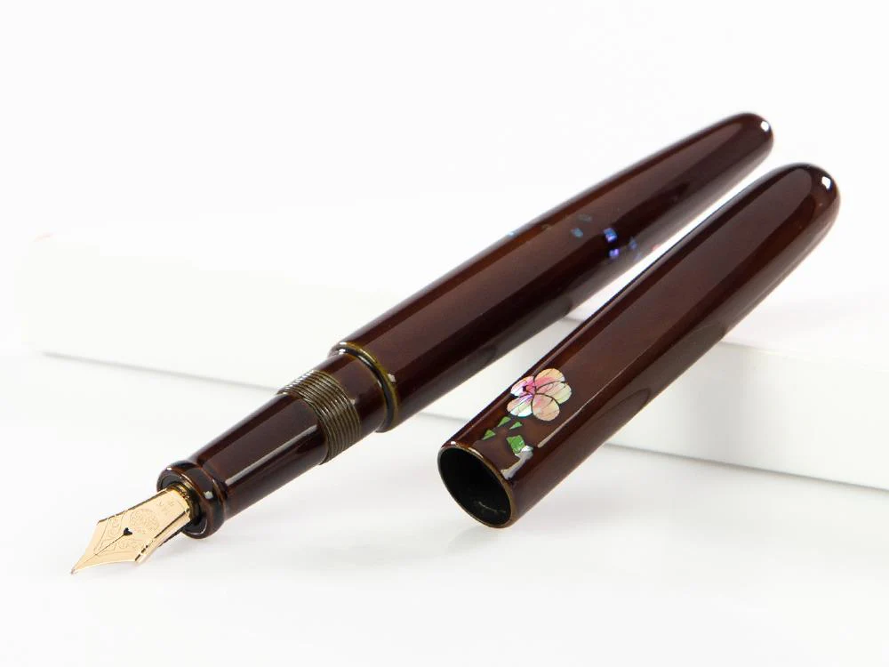 Nakaya Cigar Fountain Pen, Mukuge, Ebonite and Urushi lacquer - Image 4