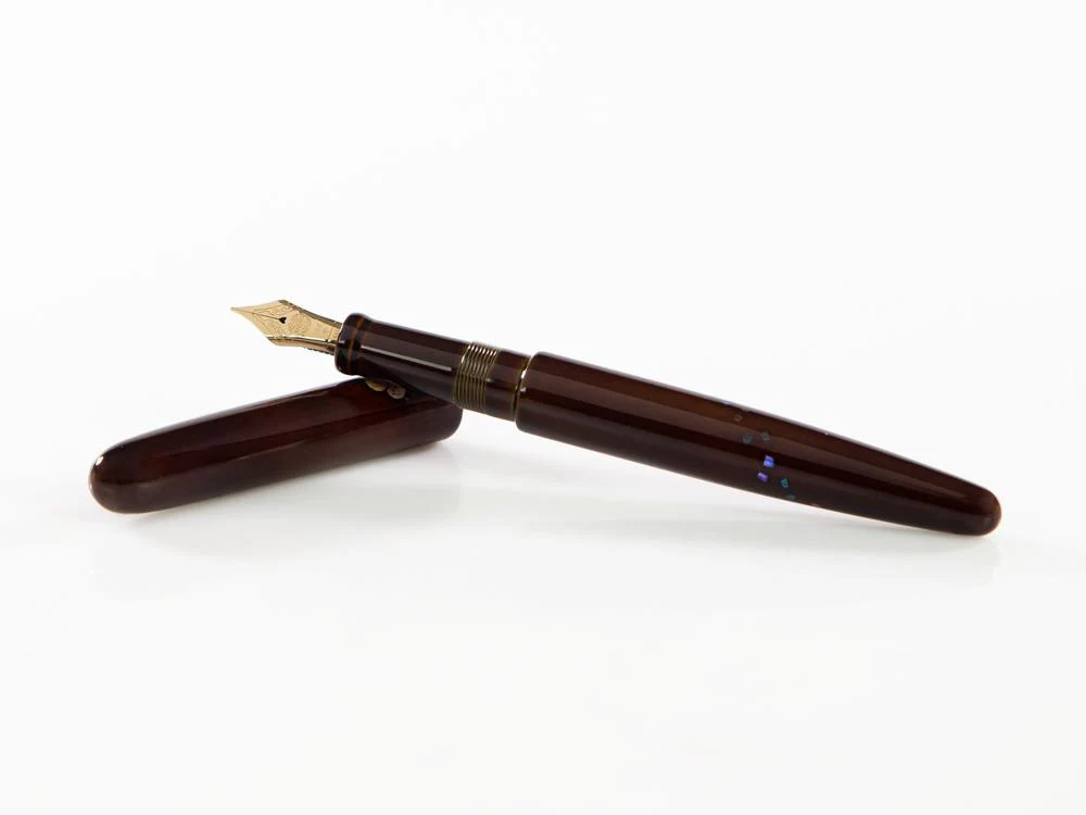 Nakaya Cigar Fountain Pen, Mukuge, Ebonite and Urushi lacquer - Image 8