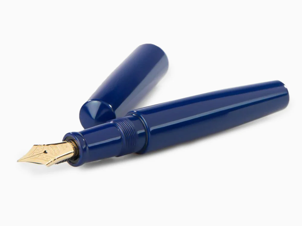 Nakaya Cigar Fountain Pen Piccolo, Kikyo, Ebonite, 14k Gold - Image 7