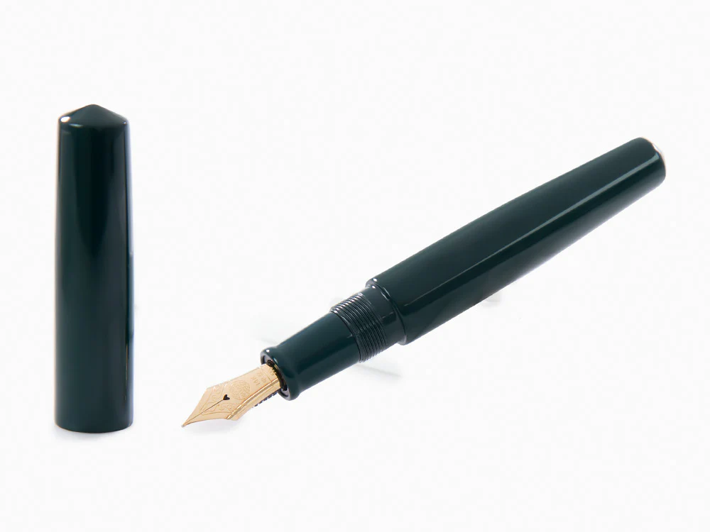 Nakaya Cigar Fountain Pen Piccolo, Midori, Ebonite, Ebonite, 14k Gold - Image 2