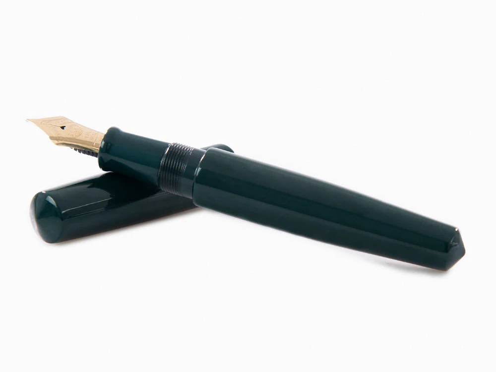 Nakaya Cigar Fountain Pen Piccolo, Midori, Ebonite, Ebonite, 14k Gold - Image 8