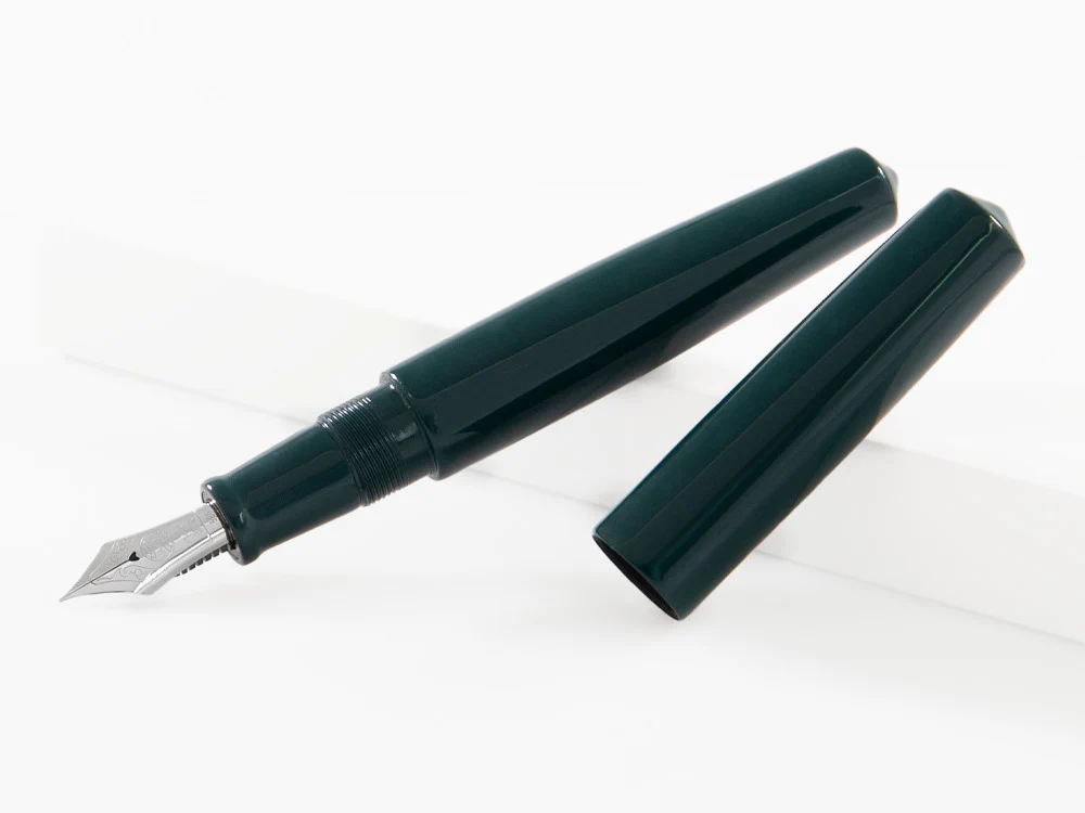 Nakaya Cigar Fountain Pen Piccolo, Midori, Ebonite,, rodhium - Image 4