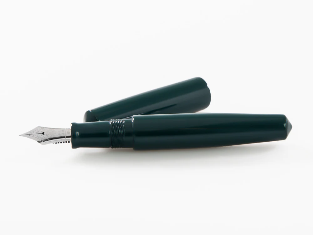 Nakaya Cigar Fountain Pen Piccolo, Midori, Ebonite,, rodhium - Image 8