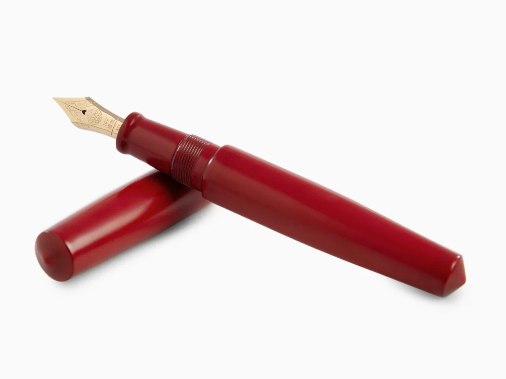 Nakaya Cigar Fountain Pen Piccolo, Shu-nurippanashi, Ebonite, 14k Gold - Image 7