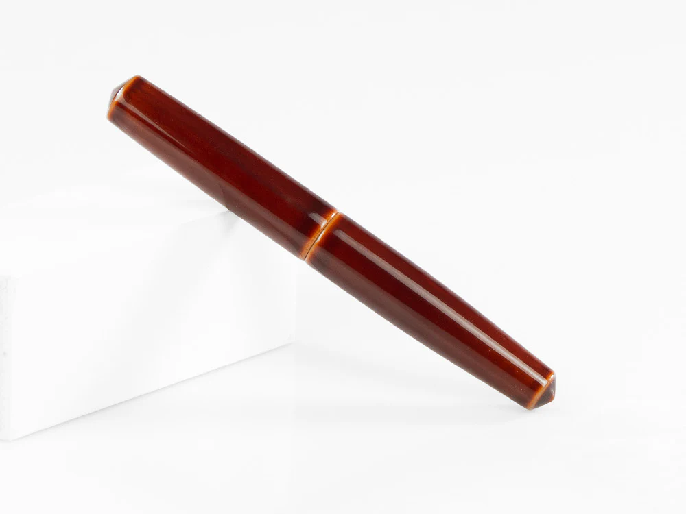 Nakaya Cigar Fountain Pen Piccolo, Toki-Tamenuri, Ebonite, Rodhium - Image 3