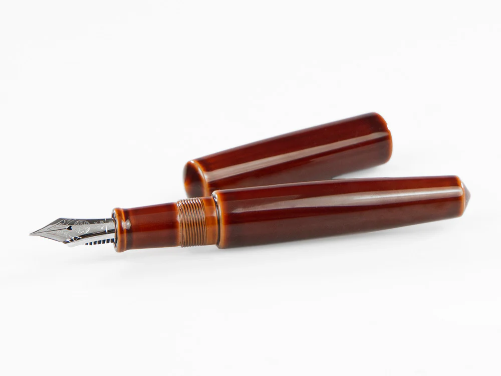 Nakaya Cigar Fountain Pen Piccolo, Toki-Tamenuri, Ebonite, Rodhium - Image 7