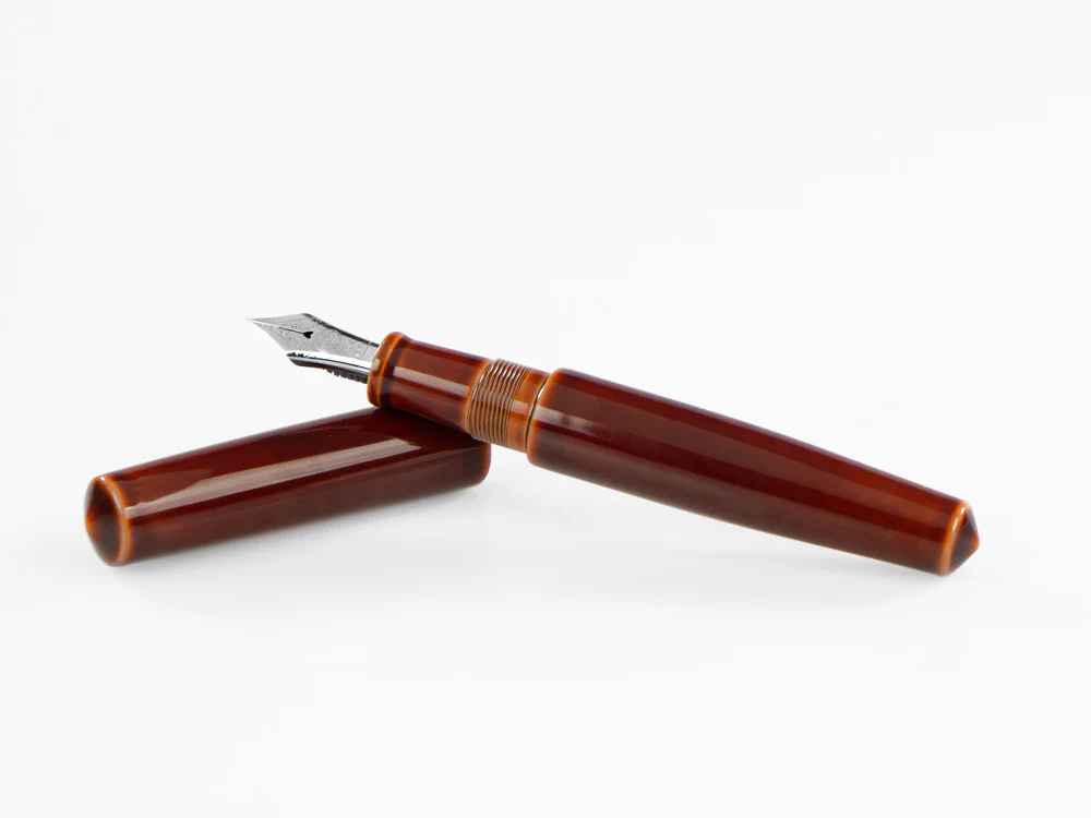 Nakaya Cigar Fountain Pen Piccolo, Toki-Tamenuri, Ebonite, Rodhium - Image 8