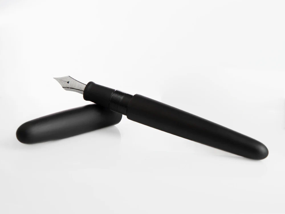 Nakaya Cigar Fountain Pen Portable, Black Hairline, Rodhium - Image 8