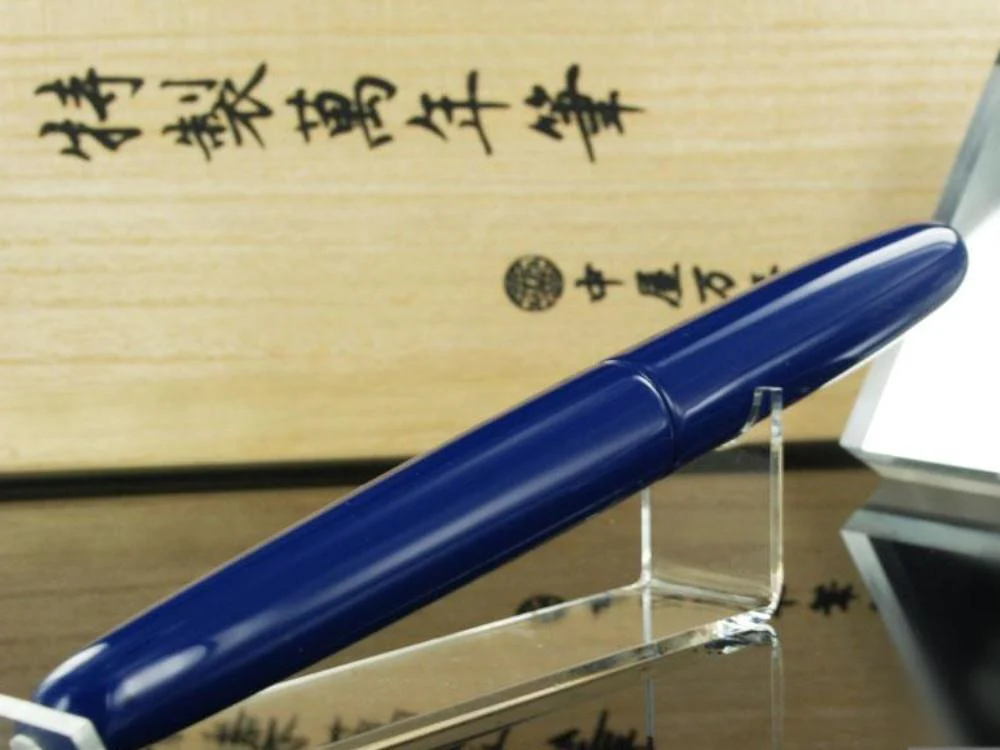 Nakaya Cigar Fountain Pen Portable, Kikyo, Urushi lacquer, Rhodium - Image 4