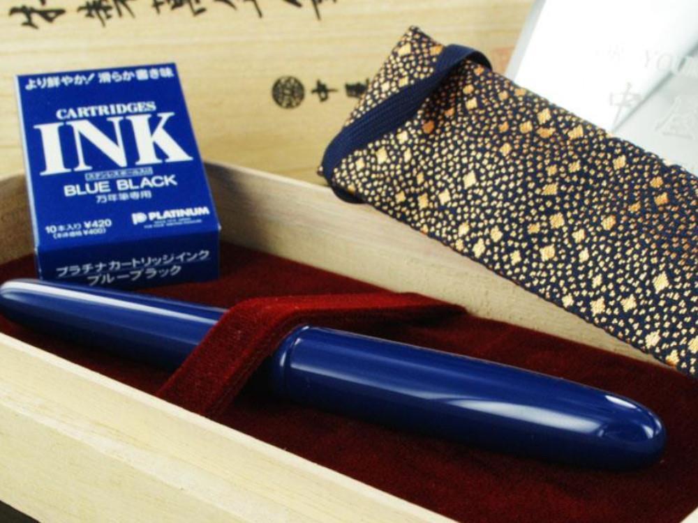 Nakaya Cigar Fountain Pen Portable, Kikyo, Urushi lacquer, Rhodium - Image 7