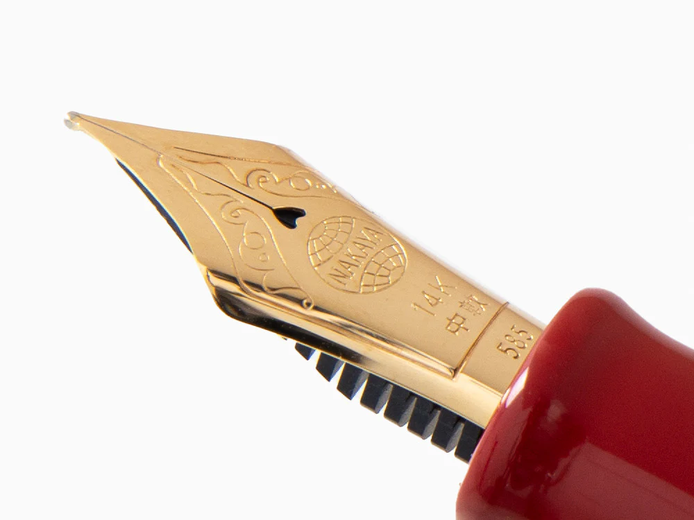 Nakaya Cigar Fountain Pen Portable, Shu, Ebonite, 14k Gold - Image 5
