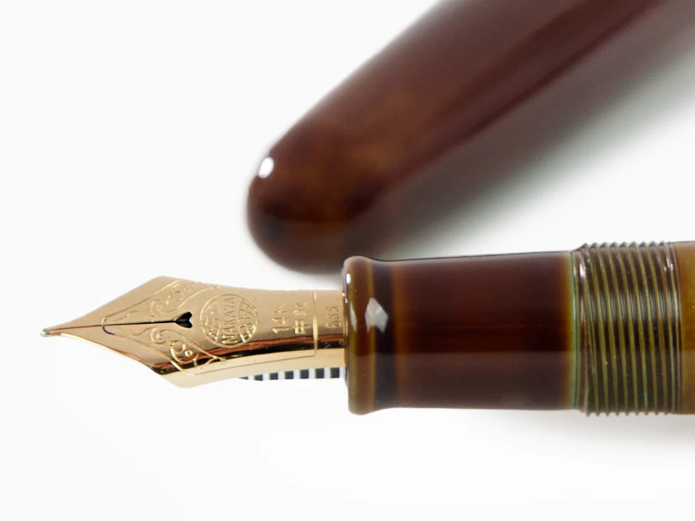 Nakaya Cigar Heki-Tamenuri Fountain Pen Portable, Ebonite Urushi lacquer - Image 5