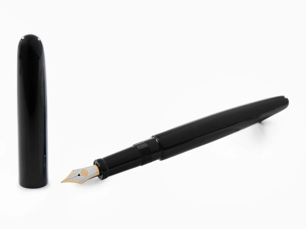 Nakaya Cigar Kuro-Roiro Fountain Pen Long, Black, 14k Gold bicolour - Image 2