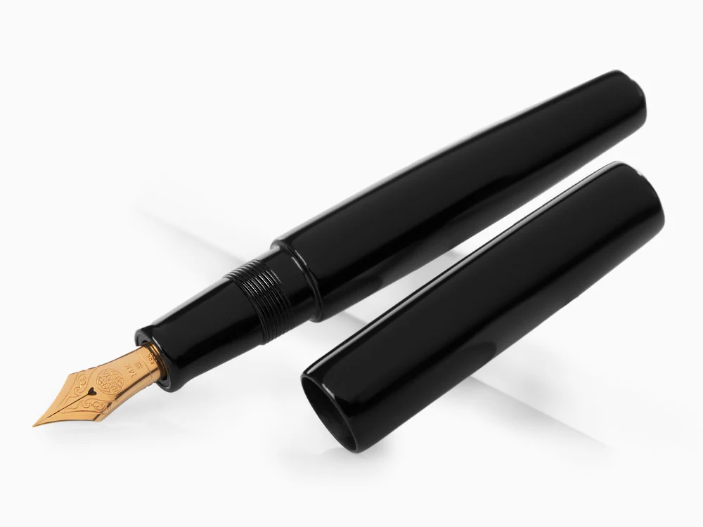 Nakaya Cigar Kuro-Roiro Fountain Pen Piccolo, Black, 14K Rose gold - Image 4