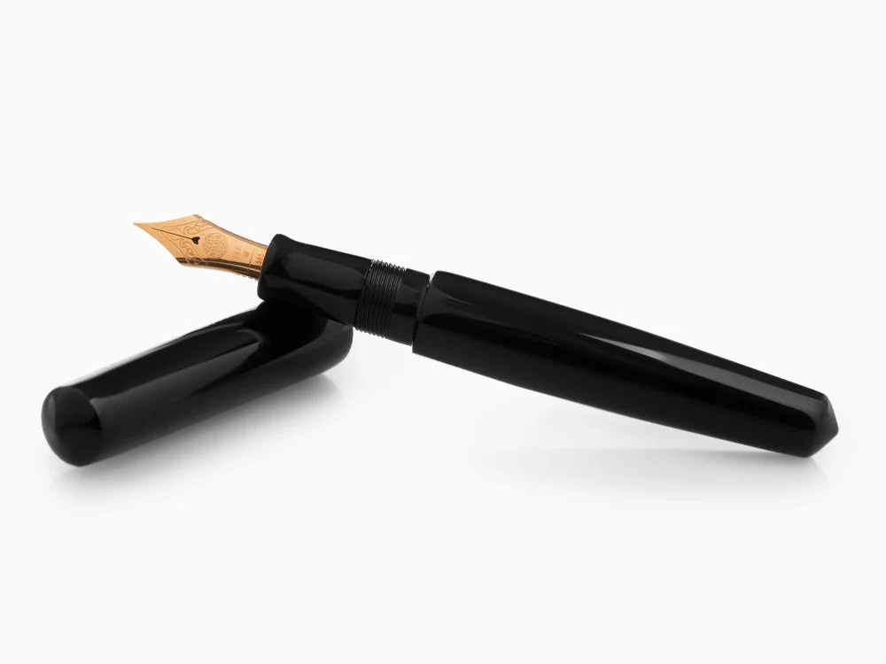 Nakaya Cigar Kuro-Roiro Fountain Pen Piccolo, Black, 14K Rose gold - Image 8
