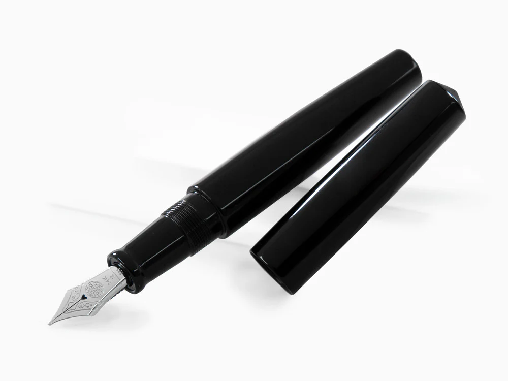 Nakaya Cigar Kuro-Roiro Fountain Pen Piccolo, Black, Gold 14k rodhium - Image 4