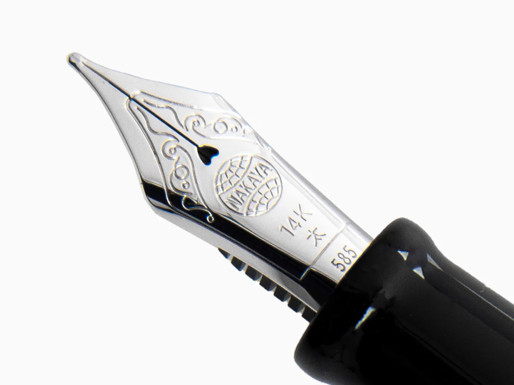 Nakaya Cigar Kuro-Roiro Fountain Pen Piccolo, Black, Gold 14k rodhium - Image 5