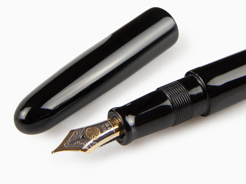 Nakaya Cigar Kuro-Roiro Fountain Pen Portable, Black, 14k Gold bicolour - Image 5