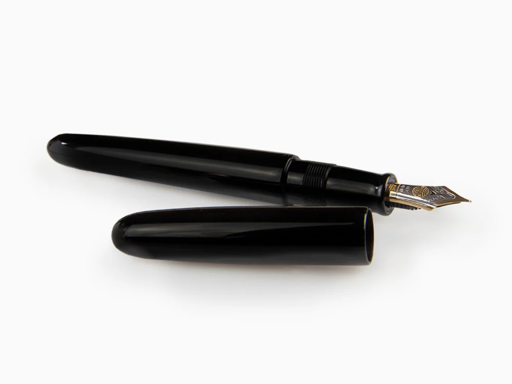 Nakaya Cigar Kuro-Roiro Fountain Pen Portable, Black, 14k Gold bicolour - Image 8