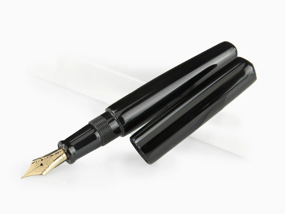 Nakaya Cigar Kuro-Roiro Piccolo Fountain Pen, Black, Urushi lacquer - Image 4
