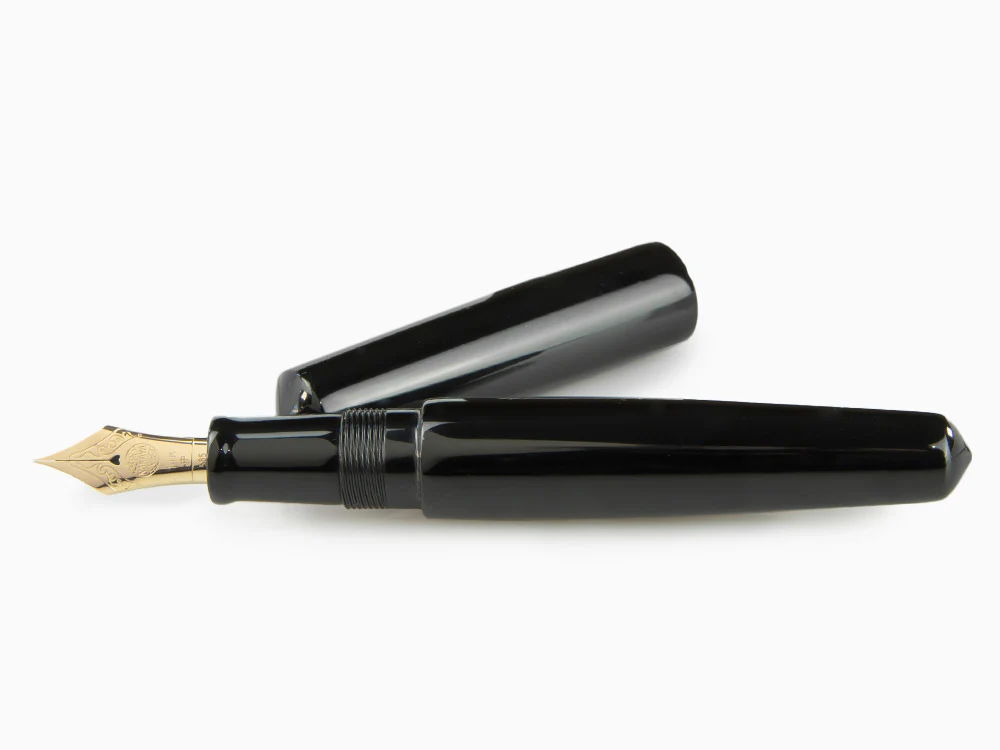 Nakaya Cigar Kuro-Roiro Piccolo Fountain Pen, Black, Urushi lacquer - Image 7