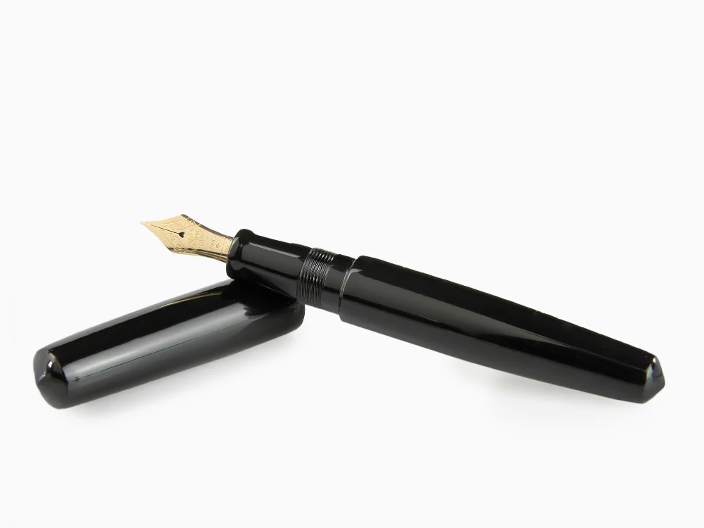 Nakaya Cigar Kuro-Roiro Piccolo Fountain Pen, Black, Urushi lacquer - Image 8