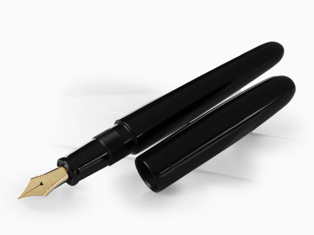 Nakaya Cigar Kuro-Roiro Portable Black Fountain Pen, Urushi lacquer - Image 4