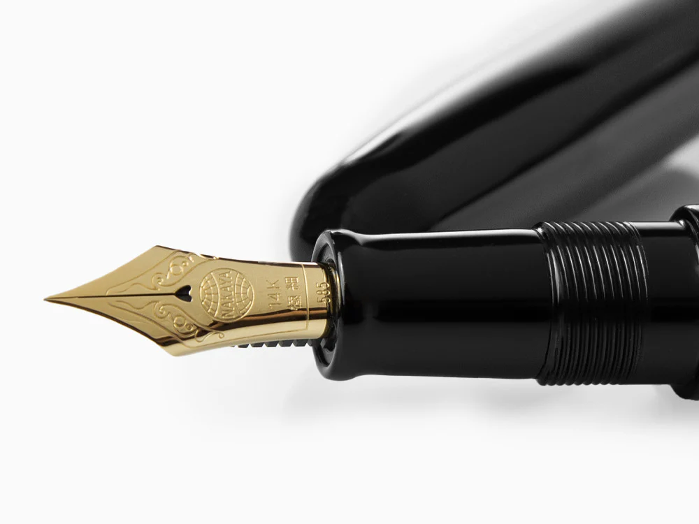 Nakaya Cigar Kuro-Roiro Portable Black Fountain Pen, Urushi lacquer - Image 5