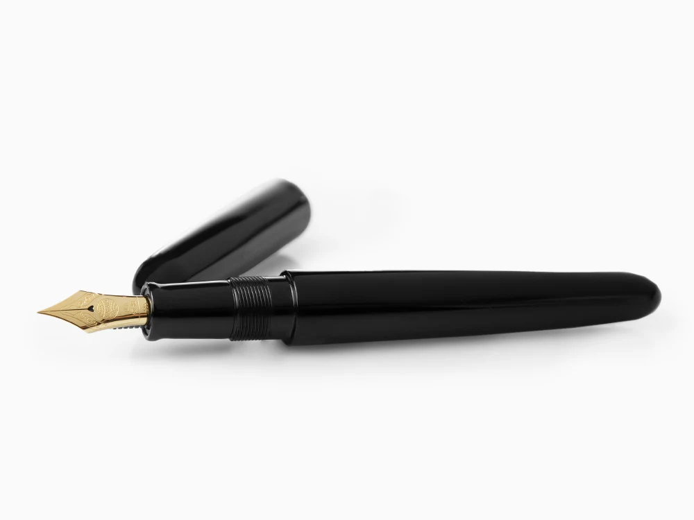 Nakaya Cigar Kuro-Roiro Portable Black Fountain Pen, Urushi lacquer - Image 7