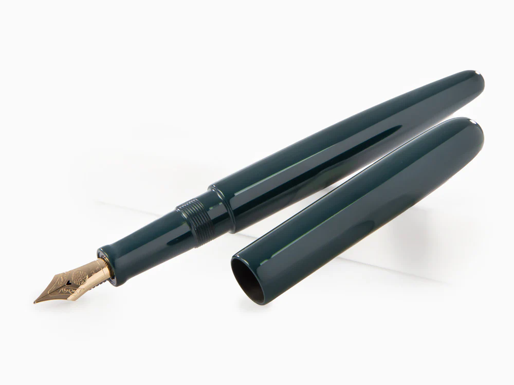 Nakaya Cigar Long Fountain Pen Midori, Ebonite Urushi lacquer - Image 4