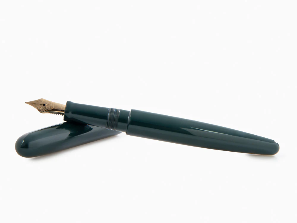 Nakaya Cigar Long Fountain Pen Midori, Ebonite Urushi lacquer - Image 8