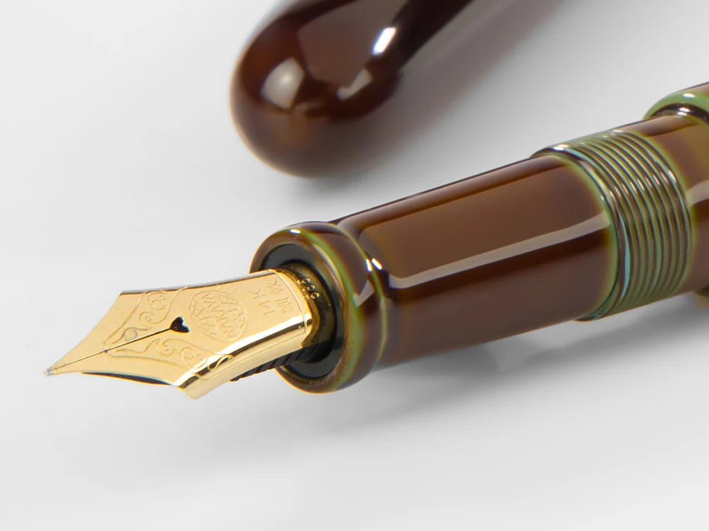 Nakaya Cigar Long Heki-Tamenuri Fountain Pen, Ebonite, Urushi lacquer - Image 5