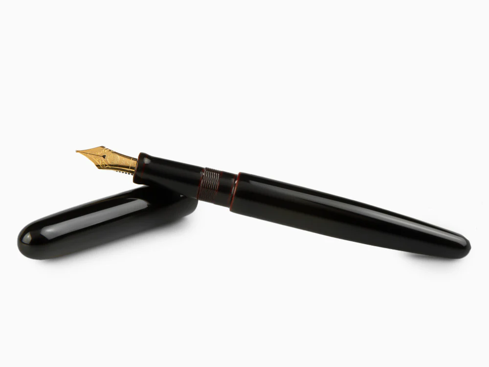 Nakaya Cigar Long Kuro-Tamenuri Fountain Pen, Ebonite, Urushi lacquer - Image 8
