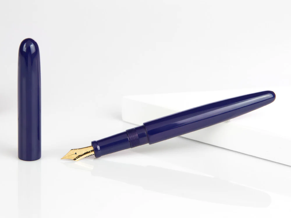Nakaya Cigar Long Shobu Fountain Pen, Ebonite, 14k Gold - Image 2