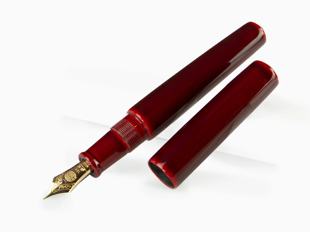 Nakaya Cigar Piccolo Fountain Pen, Aka Tamenuri, Ebonite - Image 4