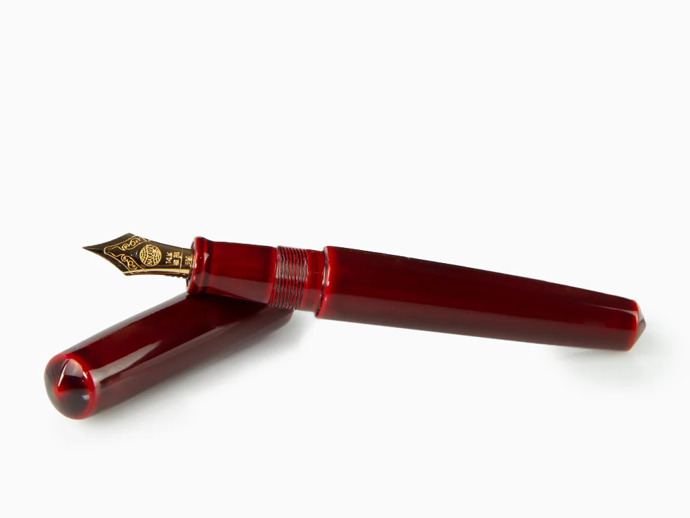 Nakaya Cigar Piccolo Fountain Pen, Aka Tamenuri, Ebonite - Image 8