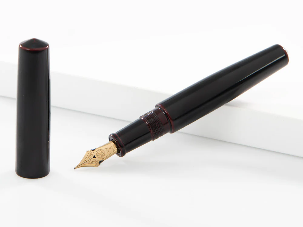 Nakaya Cigar Piccolo Fountain Pen, Kuro-Tamenuri, Ebonite, Elastic nib - Image 2