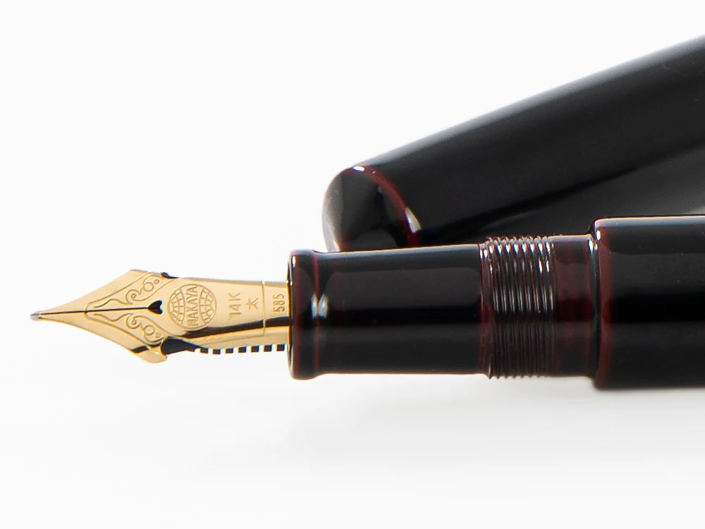 Nakaya Cigar Piccolo Fountain Pen, Kuro-Tamenuri, Ebonite, Elastic nib - Image 4