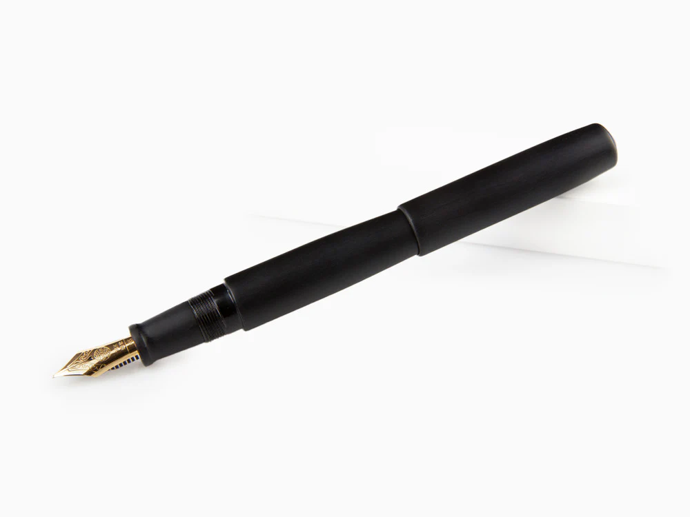 Nakaya Cigar Piccolo Hairline Fountain Pen, Black, Ebonite - Image 4