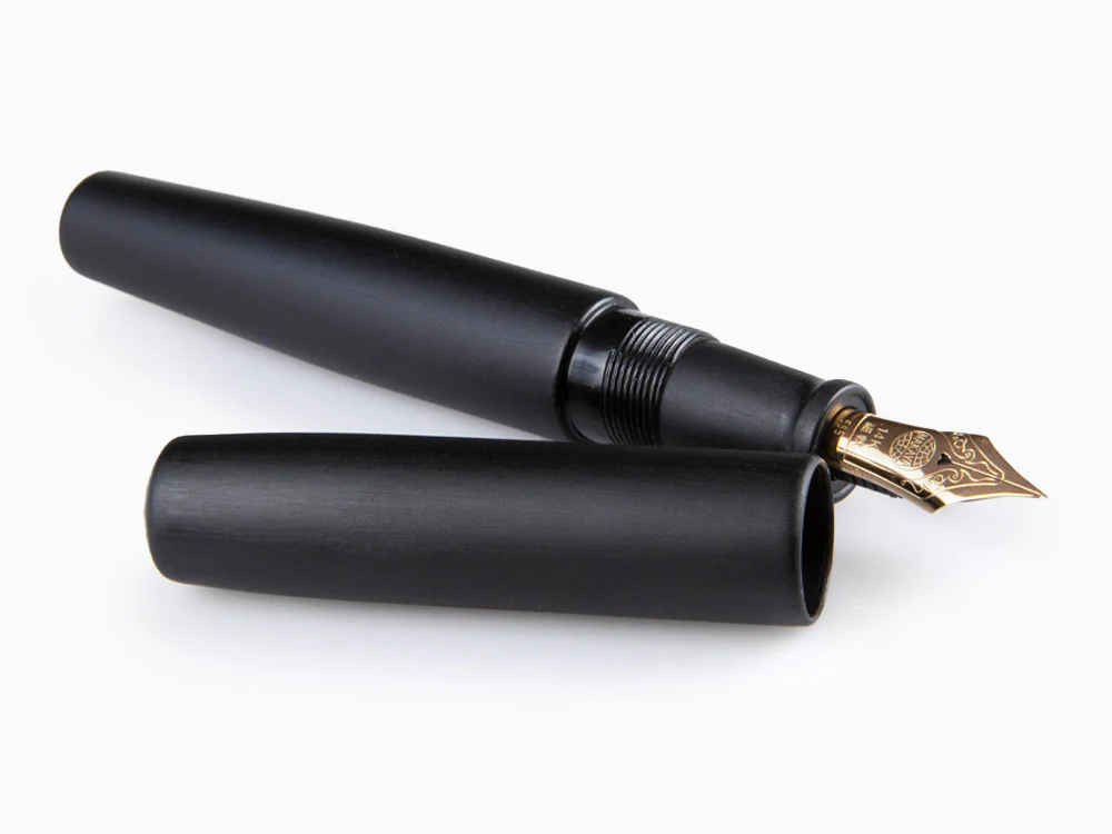 Nakaya Cigar Piccolo Hairline Fountain Pen, Black, Ebonite - Image 7