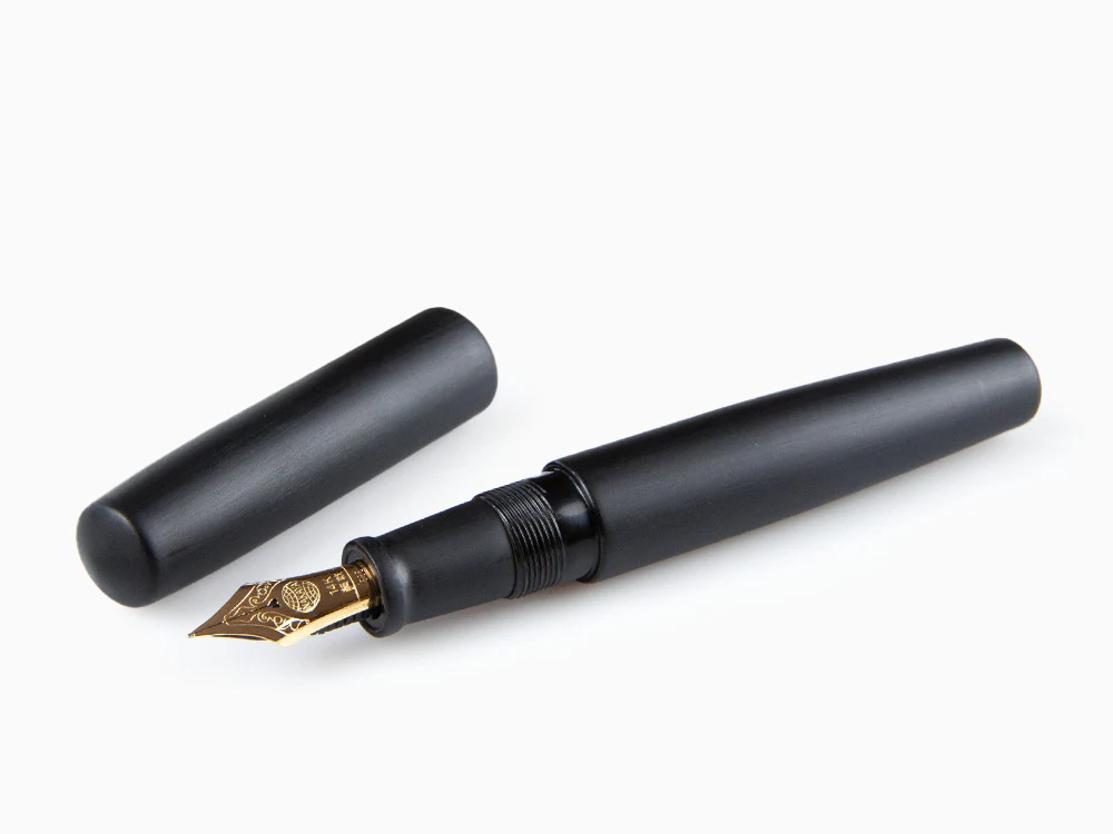 Nakaya Cigar Piccolo Hairline Fountain Pen, Black, Ebonite - Image 8