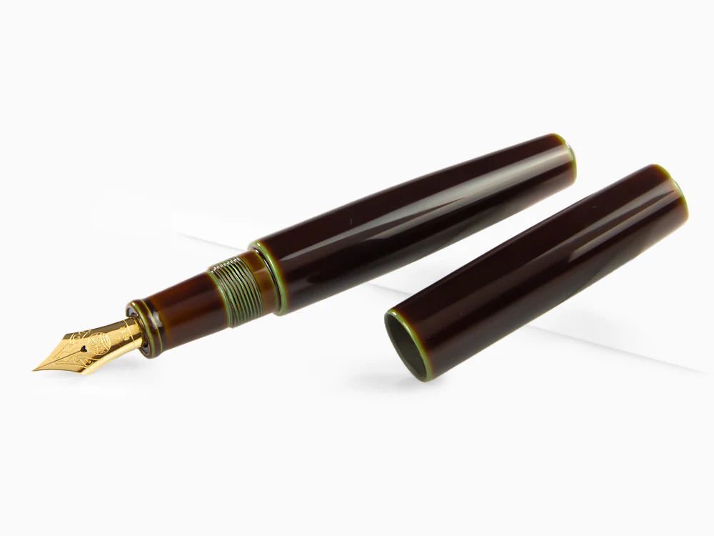 Nakaya Cigar Piccolo Heki Tamenuri Fountain Pen, Ebonite - Image 4