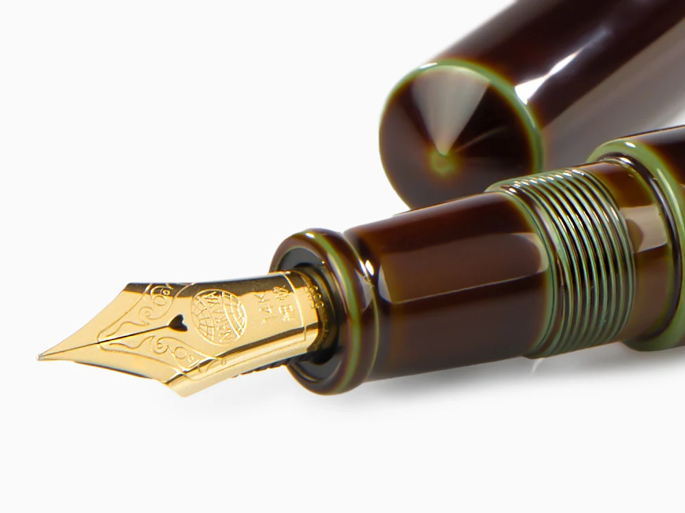 Nakaya Cigar Piccolo Heki Tamenuri Fountain Pen, Ebonite - Image 5