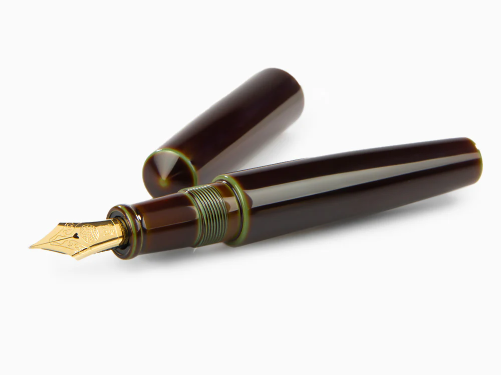 Nakaya Cigar Piccolo Heki Tamenuri Fountain Pen, Ebonite - Image 7