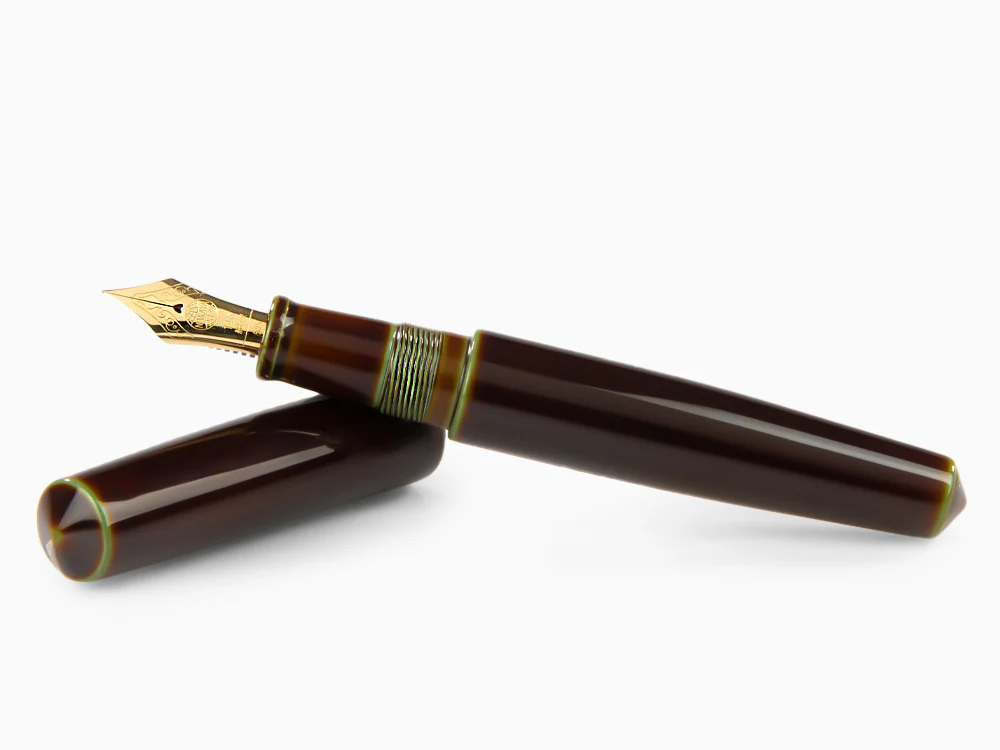Nakaya Cigar Piccolo Heki Tamenuri Fountain Pen, Ebonite - Image 8