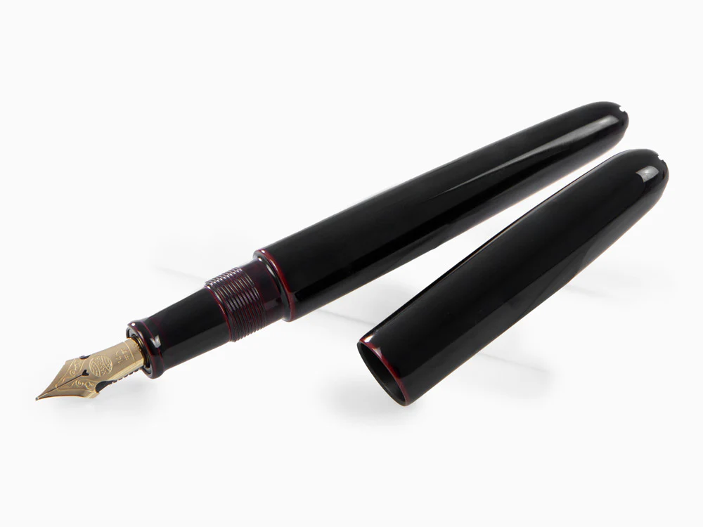 Nakaya Cigar Portable Fountain Pen, Kuro-Tamenuri, Ebonite, Elastic nib - Image 4