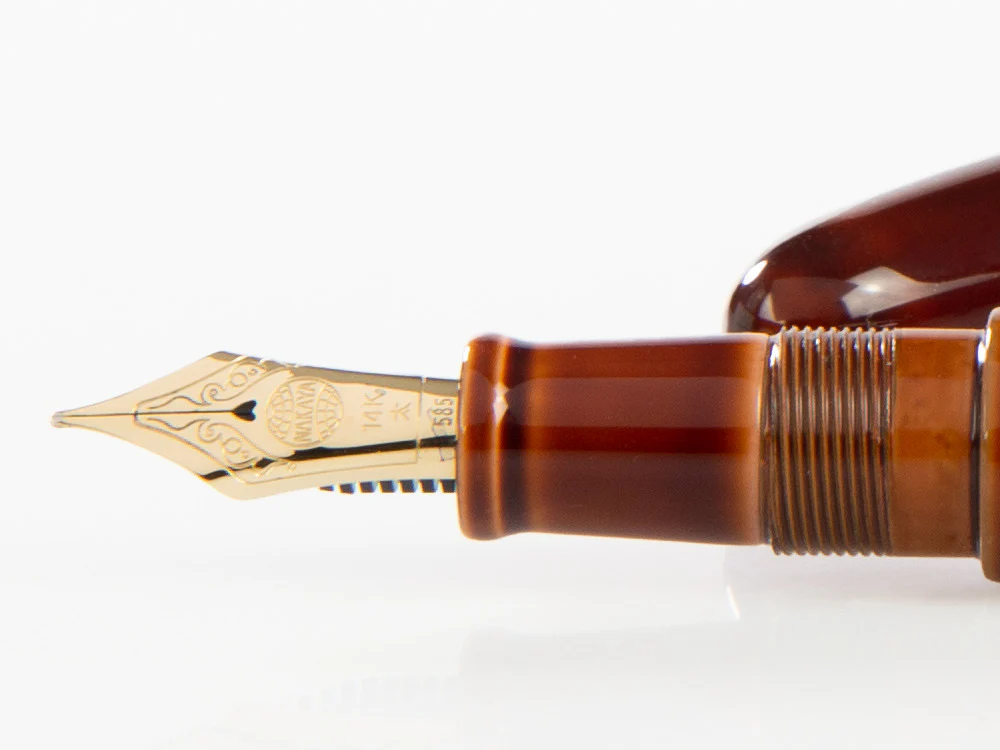 Nakaya Cigar Portable Toki-Tamenuri Fountain Pen, Ebonite - Image 5