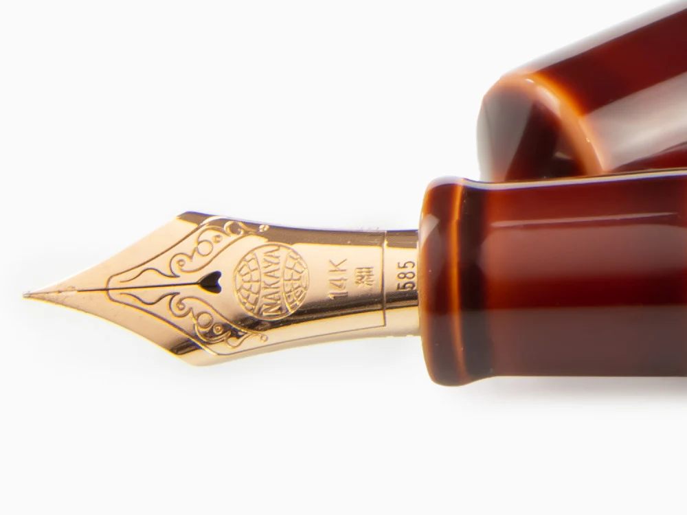 Nakaya Cigar Toki-Tamenuri Fountain Pen, Piccolo, Ebonite - Image 5