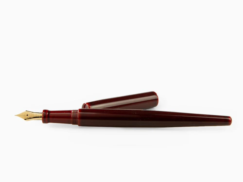 Nakaya Desk Fountain Pen, Aka-Tamenuri, Ebonite and Urushi lacquer - Image 7