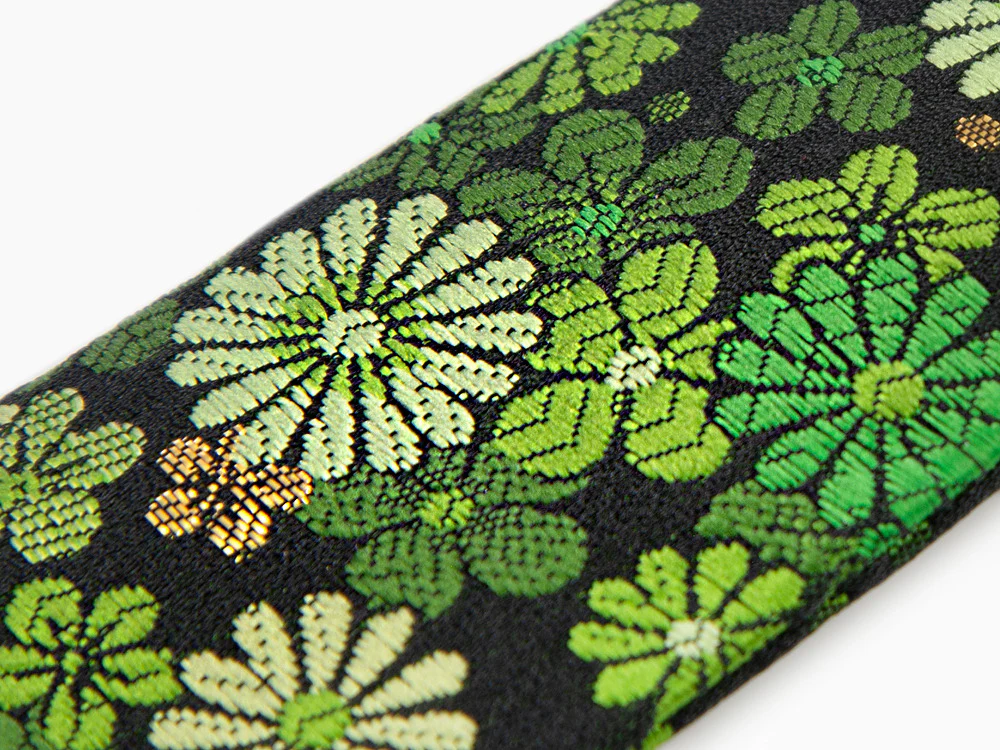 Nakaya Kyoto 'Nishijin-ori' textile Pen pouch for 1 pen Green - Image 4